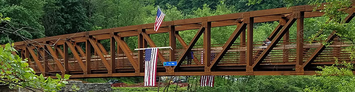 Mansion House at D&L Trail over Lehigh River